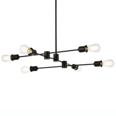 Huxe Xavi Chandelier - Color: Black - Size: Large