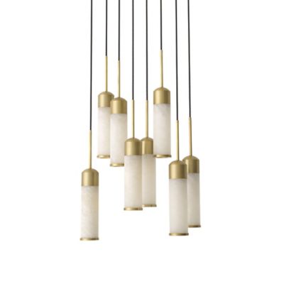 Eichholtz Eos Linear Multi-Light Pendant Light - Color: White - Size: 8 lig