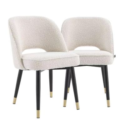 Eichholtz Cliff Dining Chair Set of 2 - Color: Cream - A114650