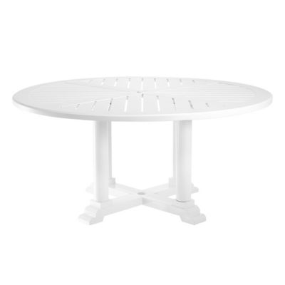 Eichholtz Bell Rive Round Outdoor Dining Table - Color: White - Size: Large