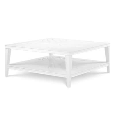 Eichholtz Bell Rive Square Outdoor Coffee Table - Color: White - 113189