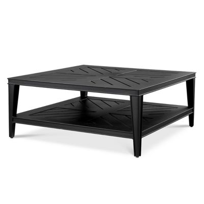 Eichholtz Bell Rive Square Outdoor Coffee Table - Color: Black - 113643