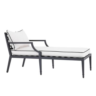 Eichholtz Bella Vista Outdoor Chaise Longue - Color: Black - 113642