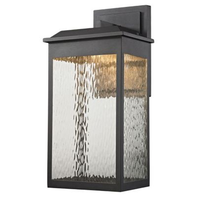 Elk Home Newcastle LED Outdoor Wall Sconce - Color: Black - Size: Large - 4