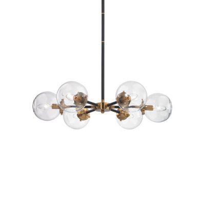 Elk Home Boudreaux Flat Chandelier - Color: Black - Size: 6 light - 14432/6