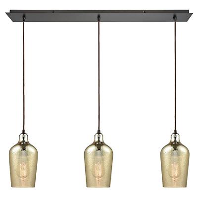 Hammered Glass Linear Suspension