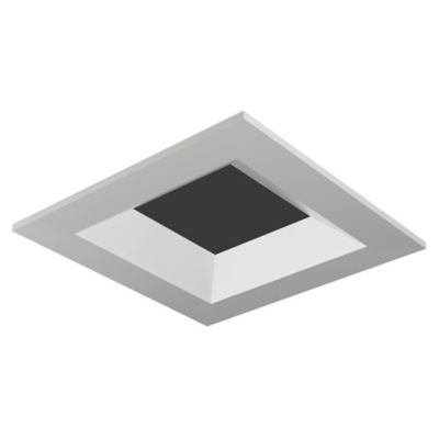 Visual Comfort Architectural Entra 3 Inch Flanged Adjustable Square Bevel Shower Trim in Silver, Size: 3 ines
