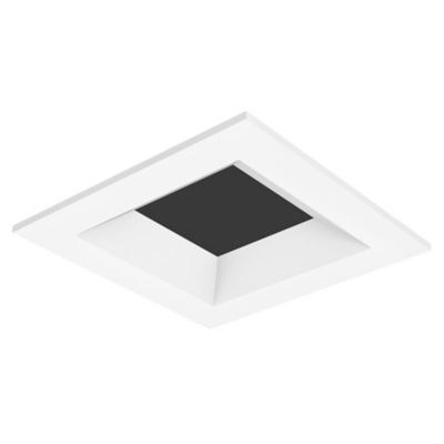 Visual Comfort Architectural Entra 3 Inch Flanged Adjustable Square Bevel Shower Trim in White, Size: 3 ines