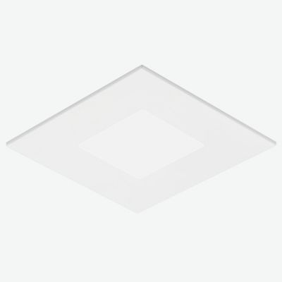 Visual Comfort Architectural 2 Inch Square Flanged Flat LED Trim in White, Size: 2 ines
