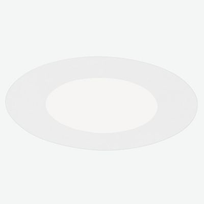 Visual Comfort Architectural 2 Inch Round Flat Fangeless LED Trim in White, Size: 2 ines