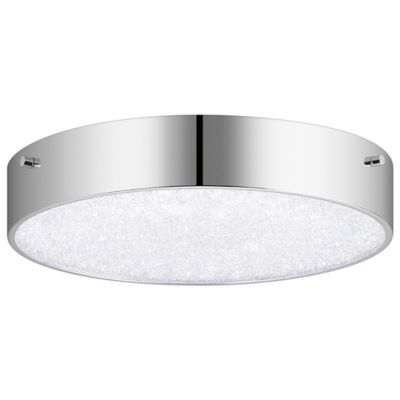 Elan Lighting Crystal Moon LED Round Flushmount Light - Color: Silver - Siz