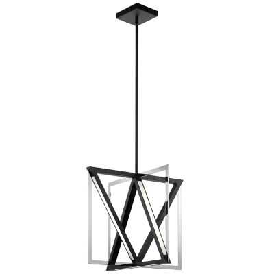 Elan Lighting Axis LED Pendant Light - Color: Black - Size: Large - 84082