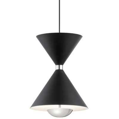 Elan Lighting Kordan LED Mini Pendant Light - Color: Black - Size: Medium -