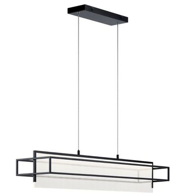 Elan Lighting Vega LED Linear Chandelier - Color: Black - Size: 36 light - 