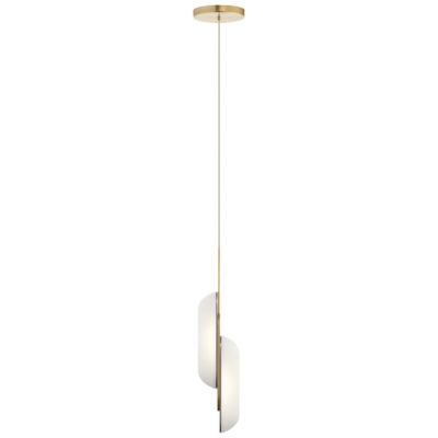 Elan Lighting Shima LED Mini Pendant Light - Color: Gold - Size: 2 light - 