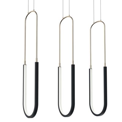 Elan Lighting Wayan LED Linear Chandelier - Color: Black - Size: 3 light - 