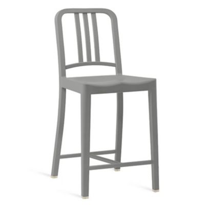 Emeco 111 Navy Stool - Color: Black - Size: Counter - 111 24 FLINT