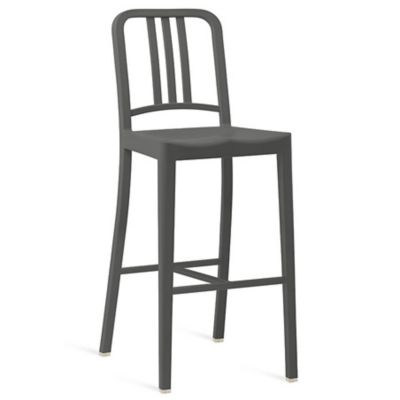 Emeco 111 Navy Stool - Color: Black - Size: Bar - 111 30 CHARCOAL