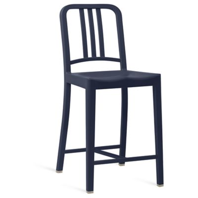 Emeco 111 Navy Stool - Color: Blue - Size: Counter - 111 24 DARK BLUE