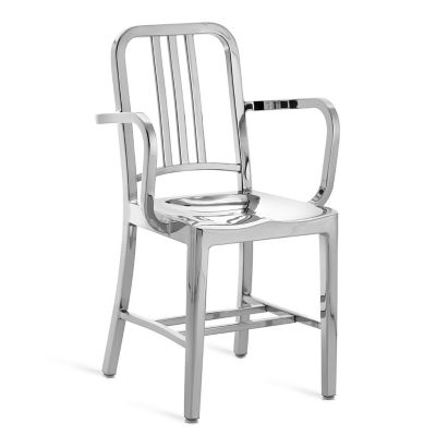 EMC892495 Emeco Navy Armchair - Color: Polished Aluminum - 1 sku EMC892495