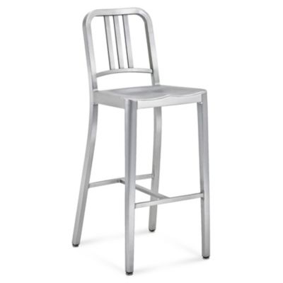 Emeco Navy Stool - Color: Silver - Size: Bar Height - 1006 30