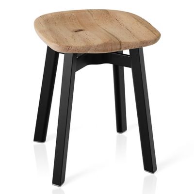 EMC893808 Emeco Su Small Stool, Wooden Seat - Color: Aluminu sku EMC893808