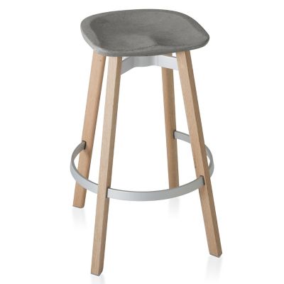 EMC894379 Emeco Su Stool, Concrete Seat - Color: Grey - Size sku EMC894379