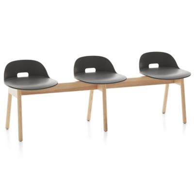 EMC895660 Emeco Alfi 3-Seat Bench, Low Back - Color: Grey -  sku EMC895660