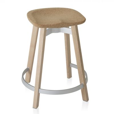 Emeco Su Stool, Cork Seat - Color: Wood tones - Size: Counter - SU 24 WOOD 