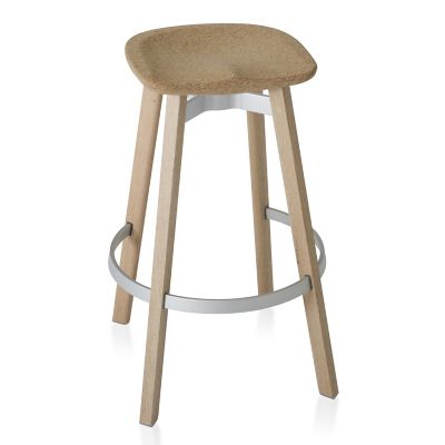 Emeco Su Stool, Cork Seat - Color: Wood tones - Size: Bar - SU 30 WOOD CKS