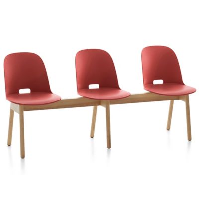 EMC896739 Emeco Alfi 3-Seat Bench, High Back - Color: Red -  sku EMC896739