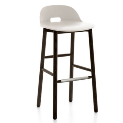 EMC1910927 Emeco Alfi Stool, Low Back - Color: White - Size:  sku EMC1910927