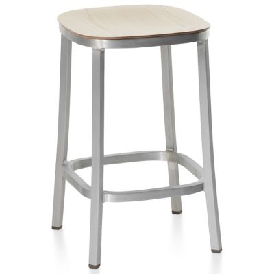 1 Inch Counter Stool, Wood Seat