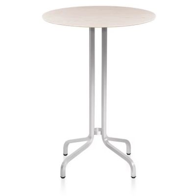 Emeco 1 Inch Bar Table Round, Wood Top - Color: Beige - Size: 30 - 1INCH