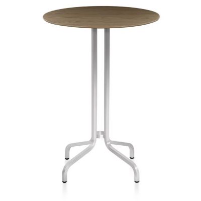 Emeco 1 Inch Bar Table Round, Wood Top - Color: Brown - Size: 30 - 1INCH