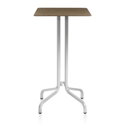 Emeco 1 Inch Bar Table Square, Wood Top - Color: Brown - Size: 24 - 1INC