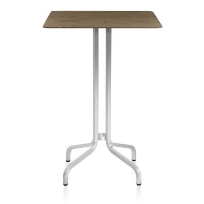 Emeco 1 Inch Bar Table Square, Wood Top - Color: Brown - Size: 30 - 1INC