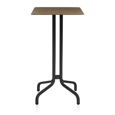 Emeco 1 Inch Bar Table Square, Wood Top - Color: Brown - Size: 24 - 1INC