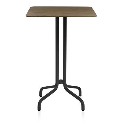 Emeco 1 Inch Bar Table Square, Wood Top - Color: Brown - Size: 30 - 1INC