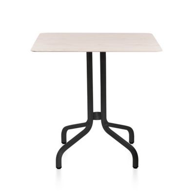 Emeco 1 Inch Cafe Table Square, Wood Top - Color: Beige - Size: 30 - 1IN