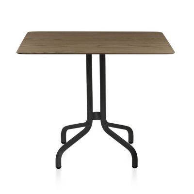 EMC1908174 Emeco 1 Inch Cafe Table Square, Wood Top - Color:  sku EMC1908174