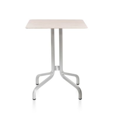 Emeco 1 Inch Cafe Table Square, Wood Top - Color: Beige - Size: 24 - 1IN