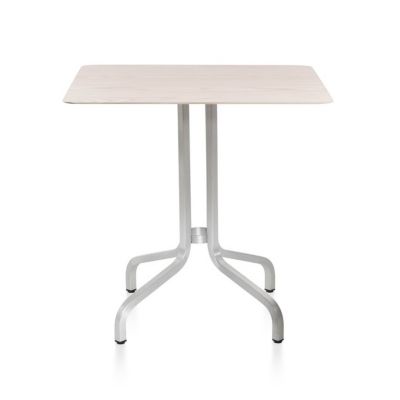 Emeco 1 Inch Cafe Table Square, Wood Top - Color: Beige - Size: 30 - 1IN