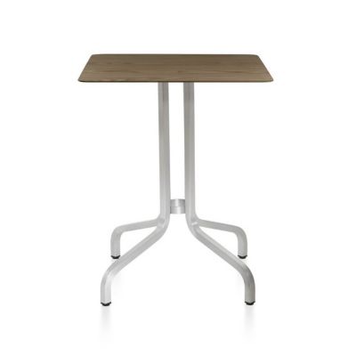 EMC1908179 Emeco 1 Inch Cafe Table Square, Wood Top - Color:  sku EMC1908179