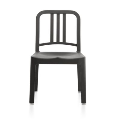 Emeco 111 Navy Mini Chair - Color: Black - 111 NAVY MINI CHARCOAL