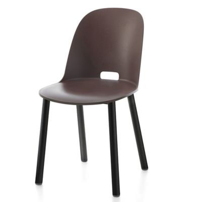 Emeco Alfi Aluminum Chair, High Back - Color: Brown - ALFI18HDARKBROWNALBPC