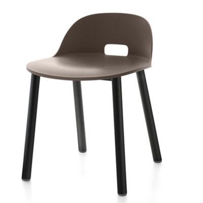 Emeco Alfi Aluminum Chair, Low Back - Color: Brown - ALFI18LDARKBROWNALBPC