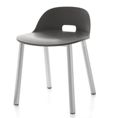 Emeco Alfi Aluminum Chair, Low Back - Color: Grey - ALFI18LDARKGREYAL