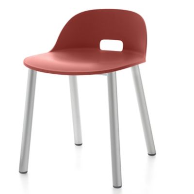 Emeco Alfi Aluminum Chair, Low Back - Color: Red - ALFI18LREDAL