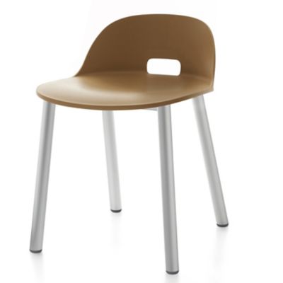 Emeco Alfi Aluminum Chair, Low Back - Color: Beige - ALFI18LSANDAL